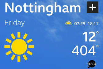 Horror-Vorhersage für Nottingham: In der Nacht sollen die Temperaturen auf 404 Grad Celsius steigen.