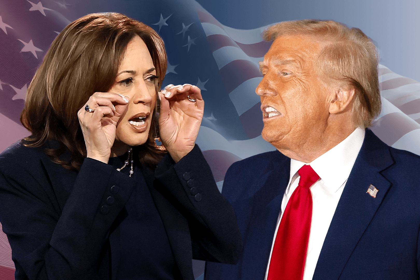 Kamala Harris und Donald Trump: Die Umfragen sind knapp – und das Rennen völlig offen.