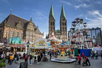 Der sogenannte Kleine Freimarkt am Marktplatz: Dort fand am vergangenen Freitag die Eröffnungszeremonie des Volksfestes statt.