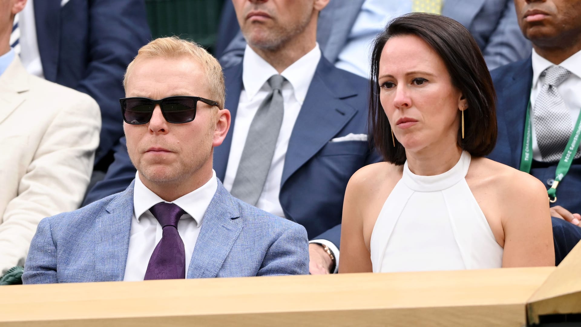 Chris Hoy und seine Frau Sarra Kemp im Juli 2024 beim Tennisturnier von Wimbledon.