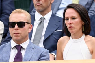 Chris Hoy und seine Frau Sarra Kemp im Juli 2024 beim Tennisturnier von Wimbledon.