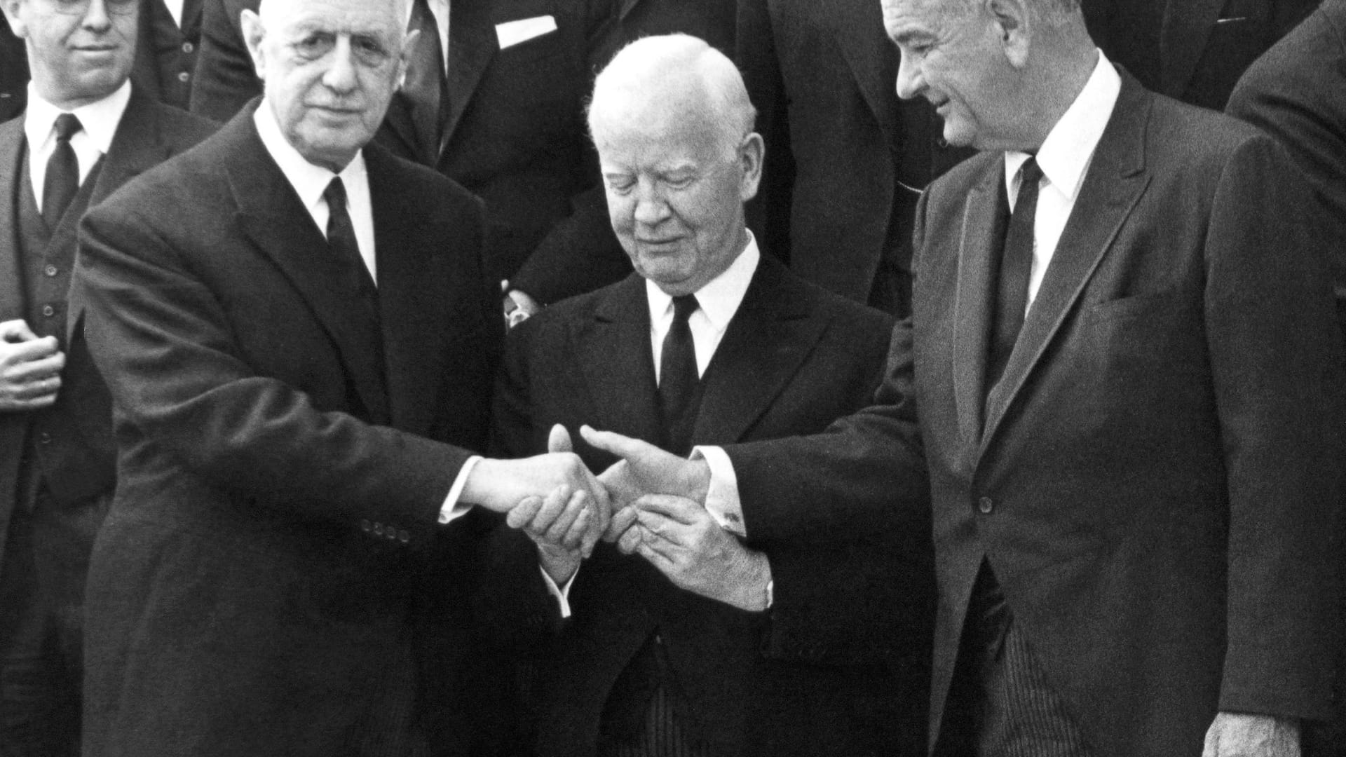 Lyndon B. Johnson bei Adenauer-Trauerfeier