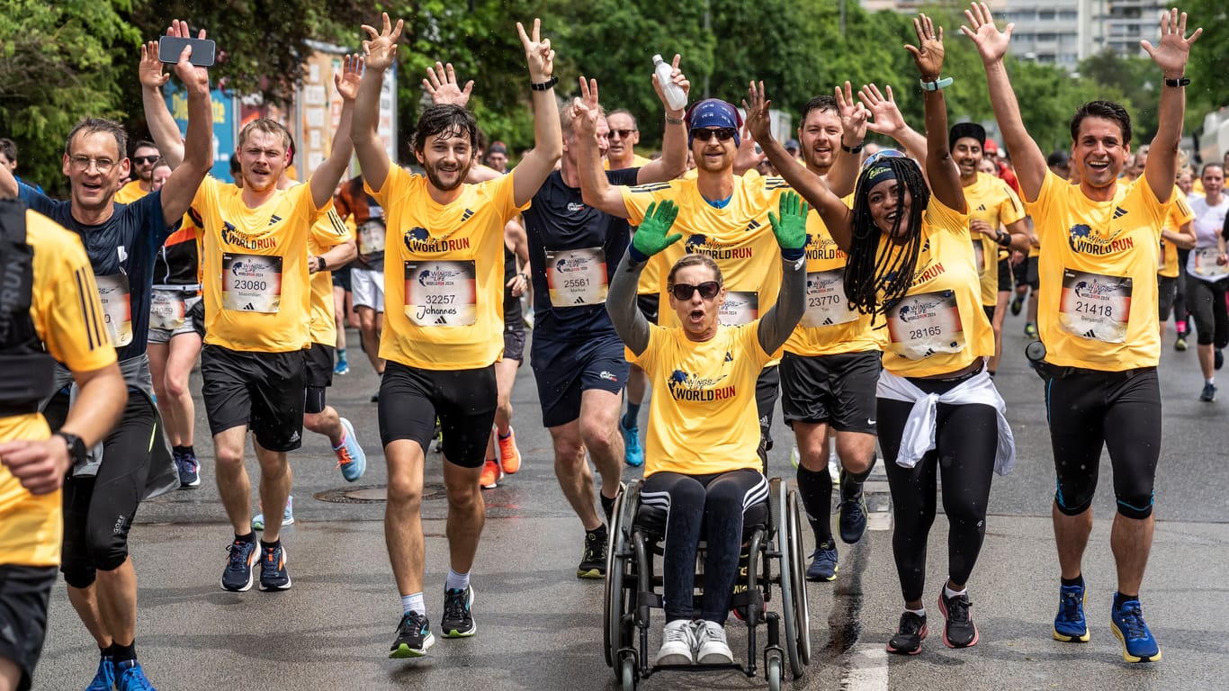 Teilnehmer beim Wings for Life World Run 2024 in München (Archivbild): Das Laufevent findet seit 2014 jährlich statt.