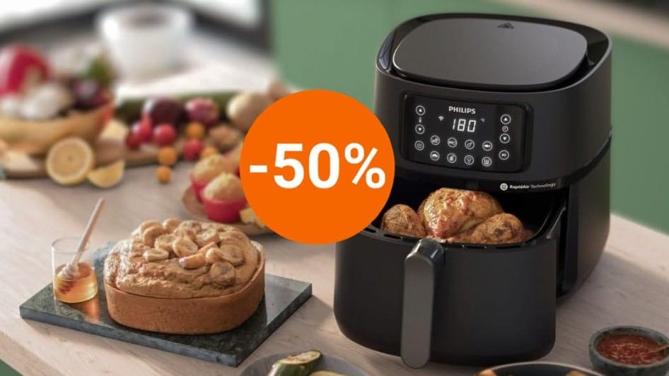 Den XXL-Airfryer von Philips gibt es schon vor dem Black Friday 50 Prozent günstiger bei Amazon.