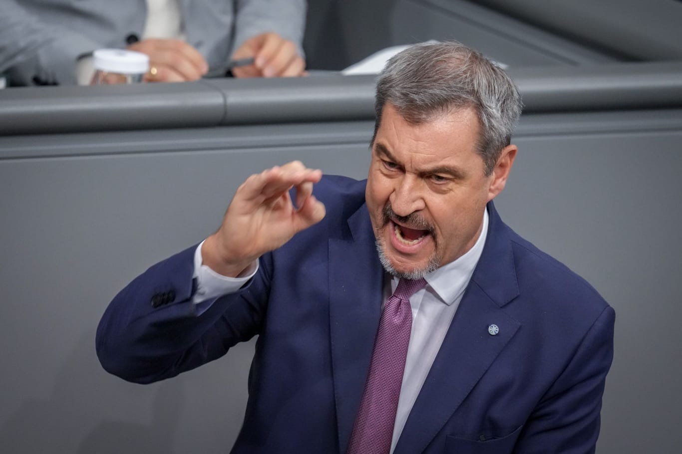 Markus Söder: Er sprach erstmals im Bundestag.