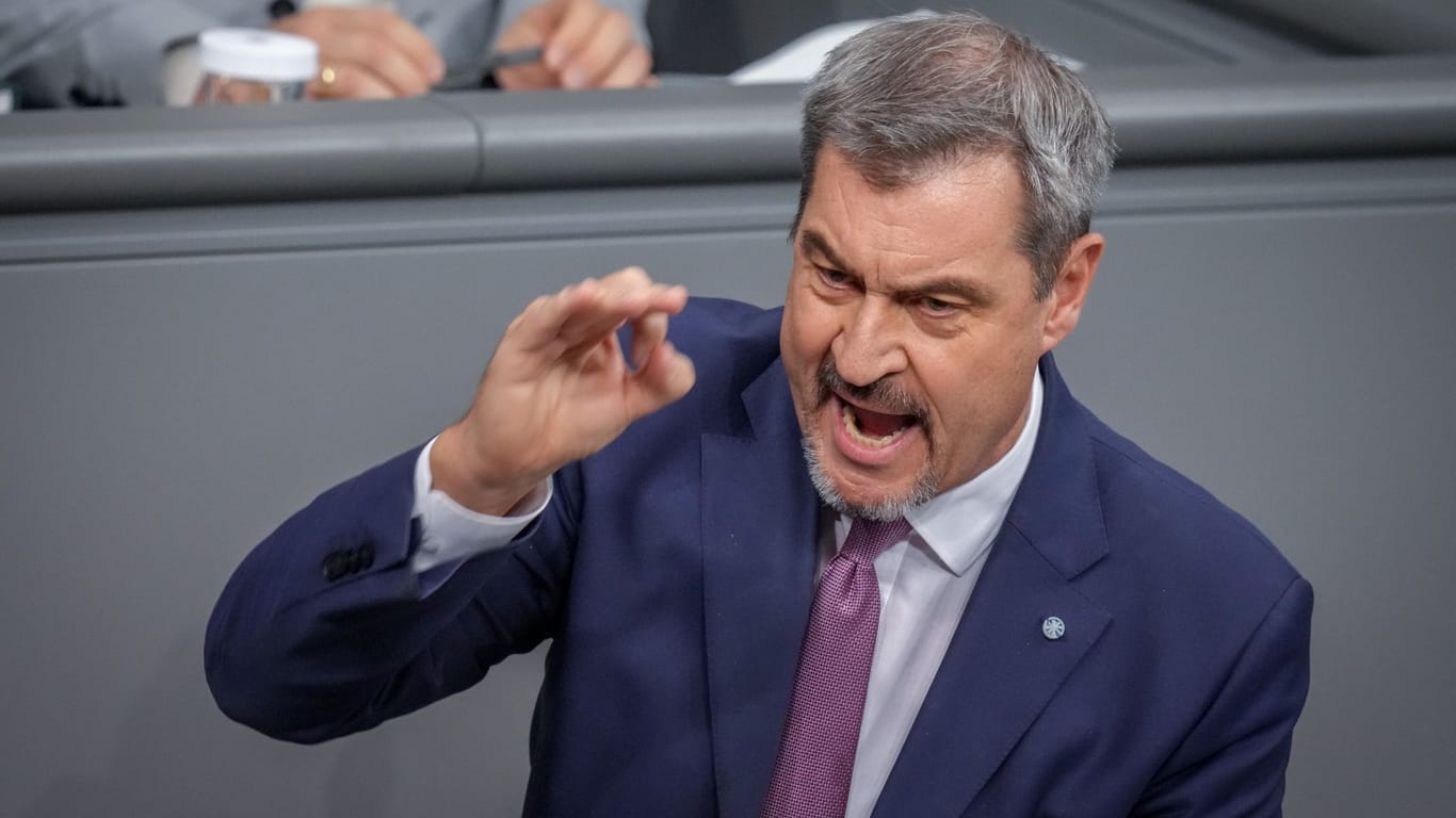 Markus Söder: Er sprach erstmals im Bundestag.