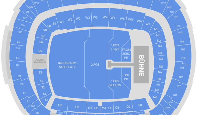 Linkin-Park-Show: Die Ticketkategorien in der Heinz-von-Heiden-Arena.