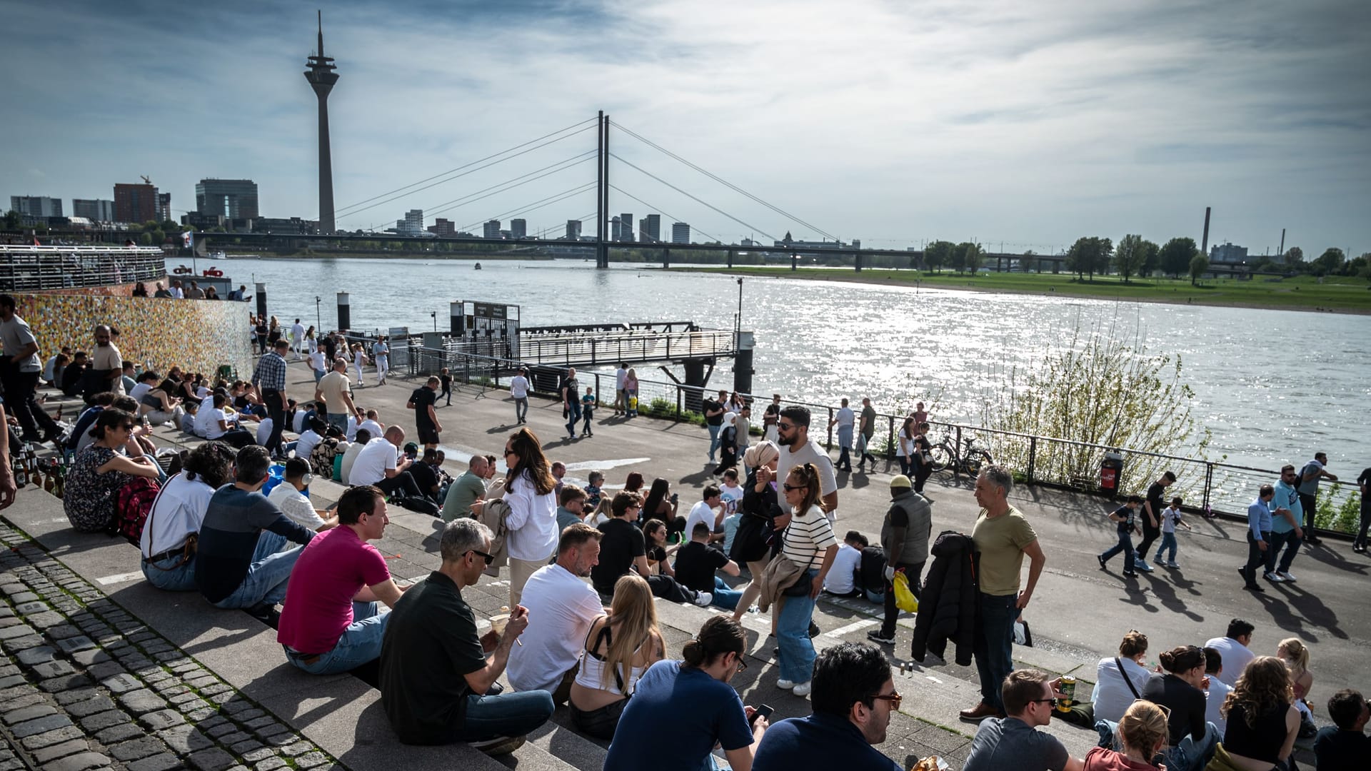 Sommerliche Temperaturen in Düsseldorf