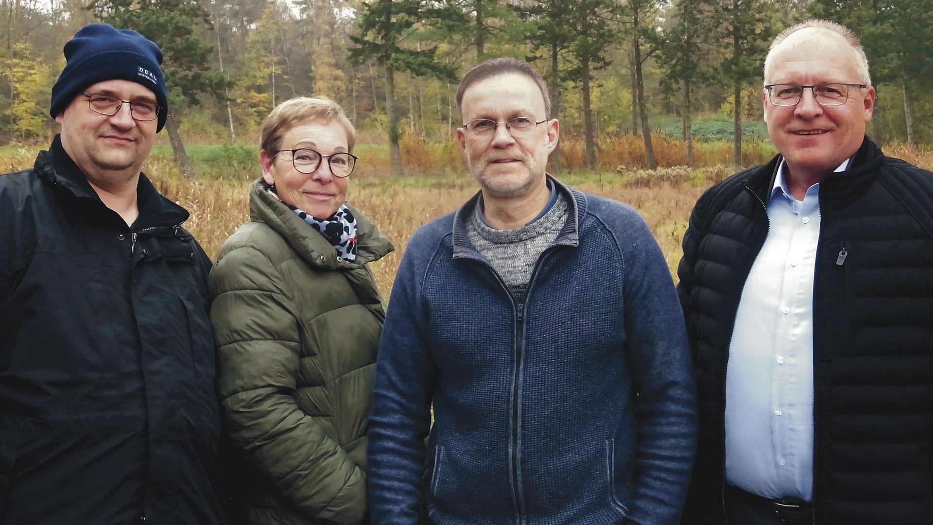 Der Vorstand der Bürgerinitiative: Oliver Stenert, Angelika Brückner, Martin Jurgeit und Thomas Engelke wollen die Fabrik verhindern.