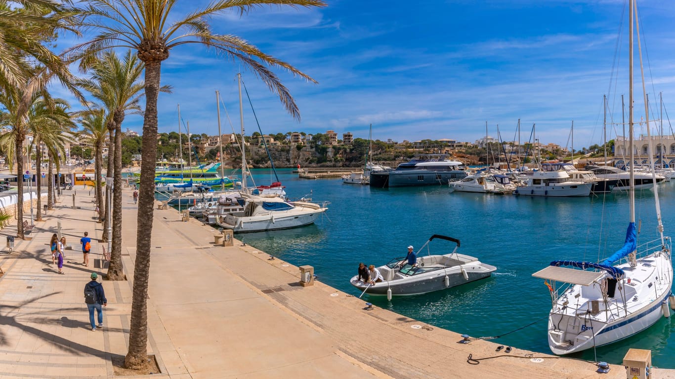 Berühmter Hafen in Port Manacor, außerhalb der Stadt Manacor.