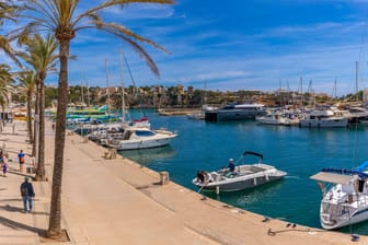 Berühmter Hafen in Port Manacor, außerhalb der Stadt Manacor.