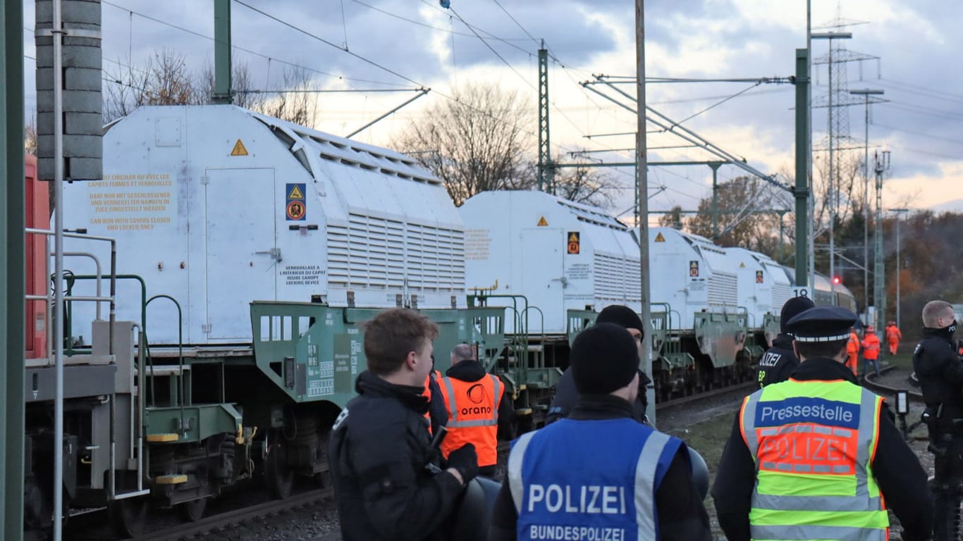 Castor-Transport auf dem Weg nach Philippsburg