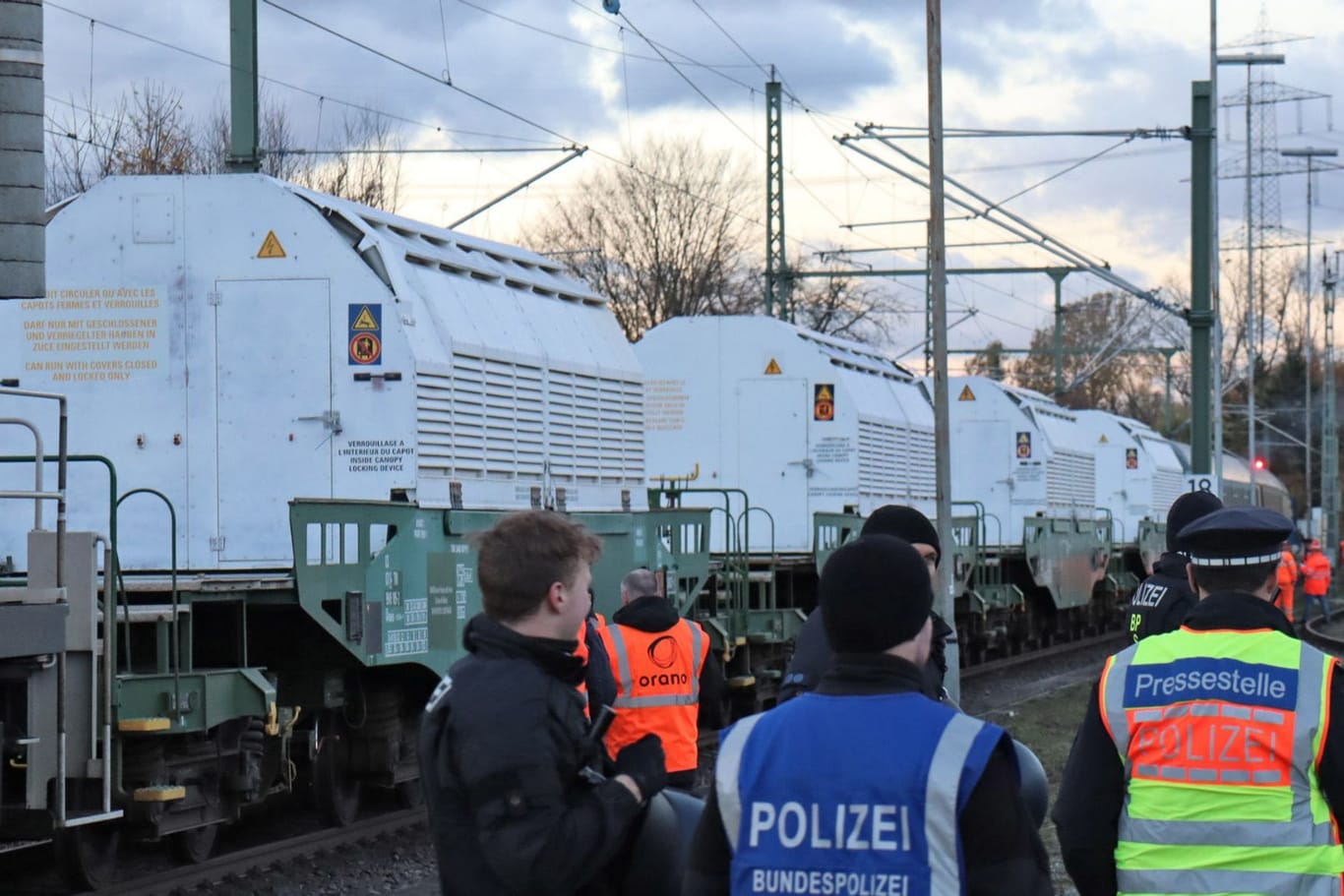 Castor-Transport auf dem Weg nach Philippsburg