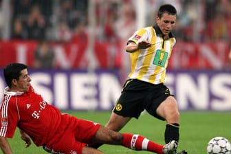 Roy Makaay und Marc-André Kruska (r.): In Dortmund spielte der heutige Trainer vier Jahre lang.