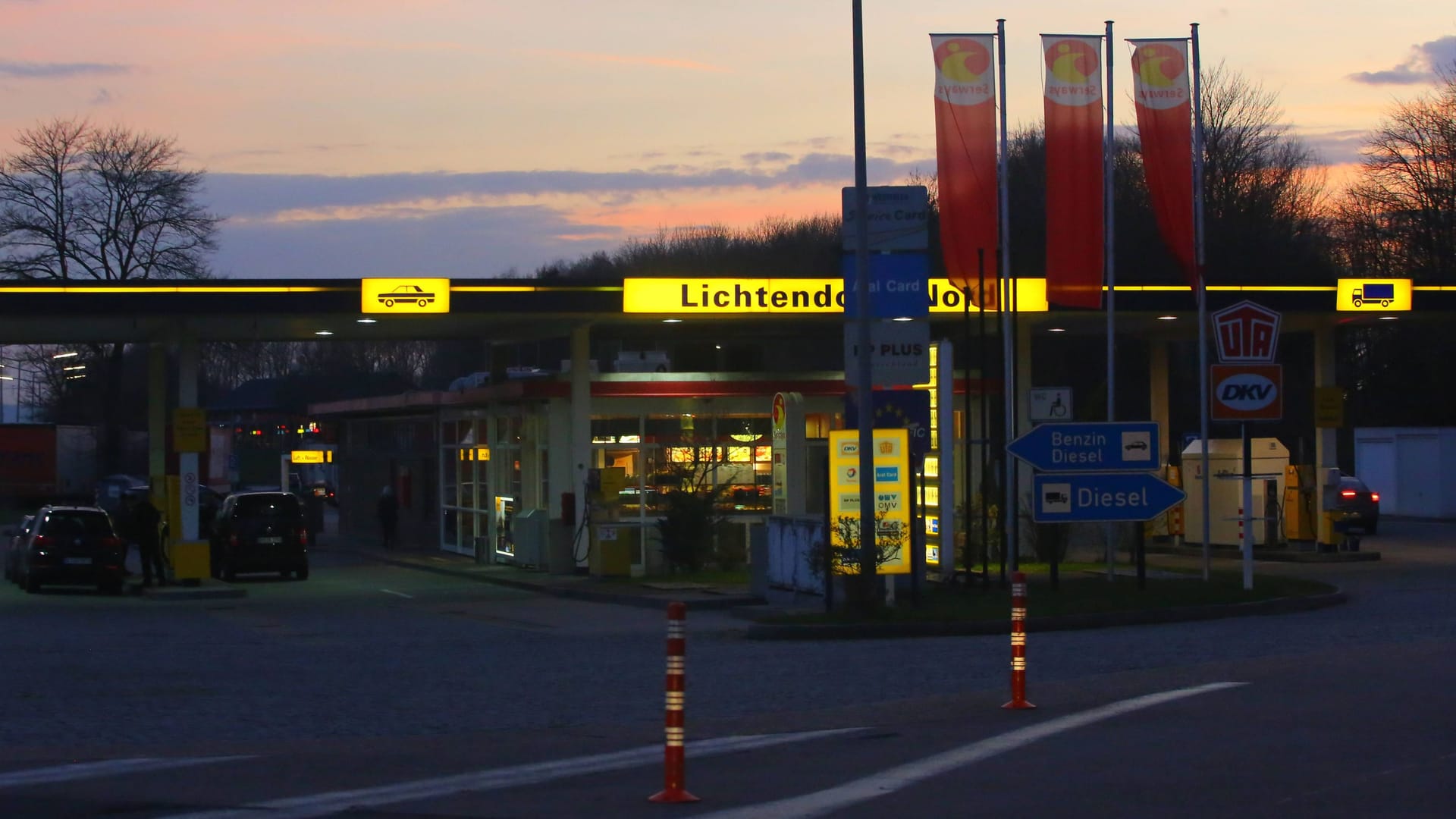 Die Raststätte Lichtendorf (Archivbild): Dort ereignete sich der Unfall.