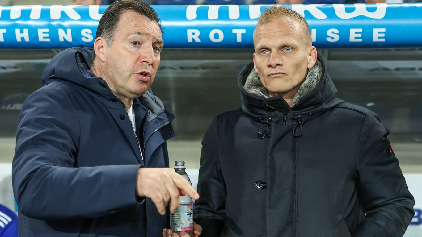 Ex-Sportdirektor Marc Wilmots (l.) und Ex-Trainer Karel Geraerts (r.): Die beiden Belgier mussten im September gehen.