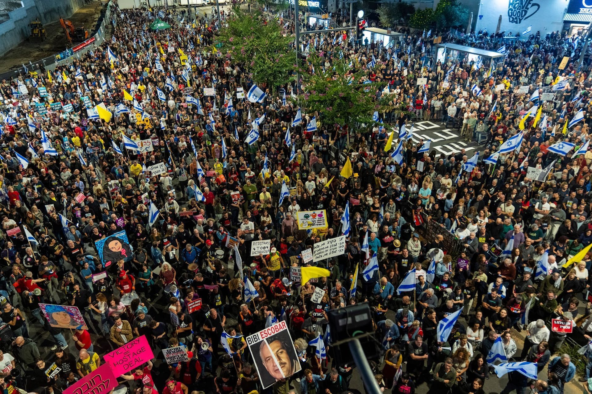 Protest gegen Netanjahu in Tel Aviv.