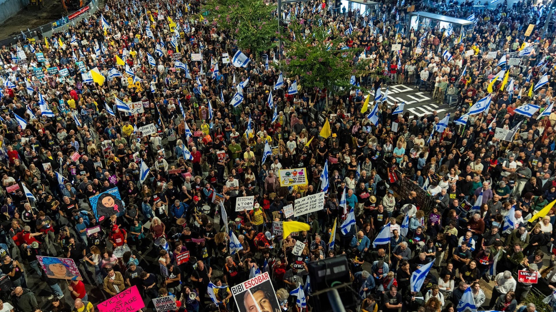 Protest gegen Netanjahu in Tel Aviv.