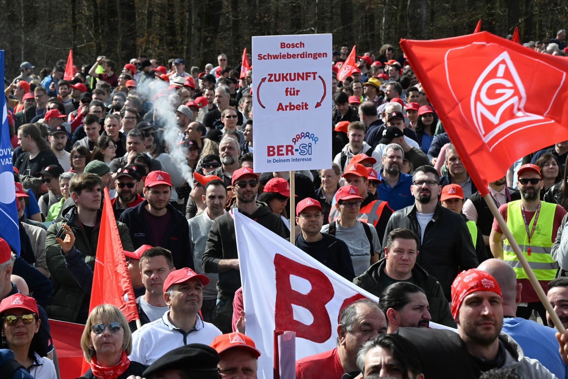 Kundgebung bei Bosch in Gerlingen