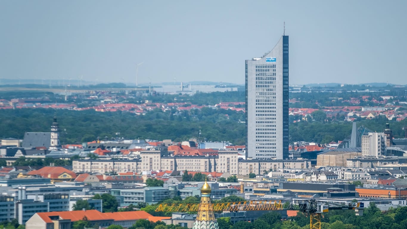 Panorama-Sicht auf Leipzig (Archivbild): Hier gingen die meisten Anträge ein.