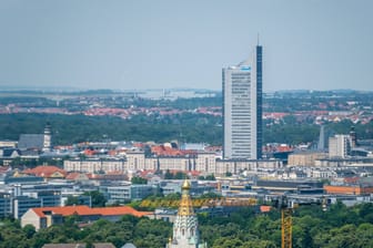 Panorama-Sicht auf Leipzig (Archivbild): Hier gingen die meisten Anträge ein.