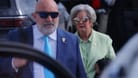 Trump-Berater Chris LaCivita und Susie Wiles bei einer Wahlkampfveranstaltung Donald Trumps in Charlotte, North Carolina.