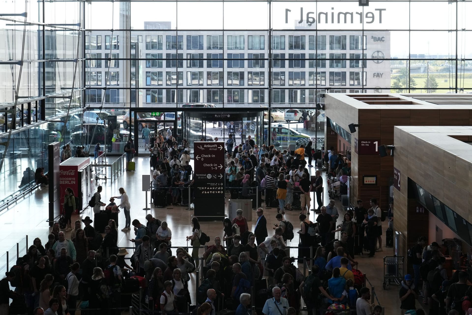 Terminal 1 auf dem Flughafen Berlin Brandenburg