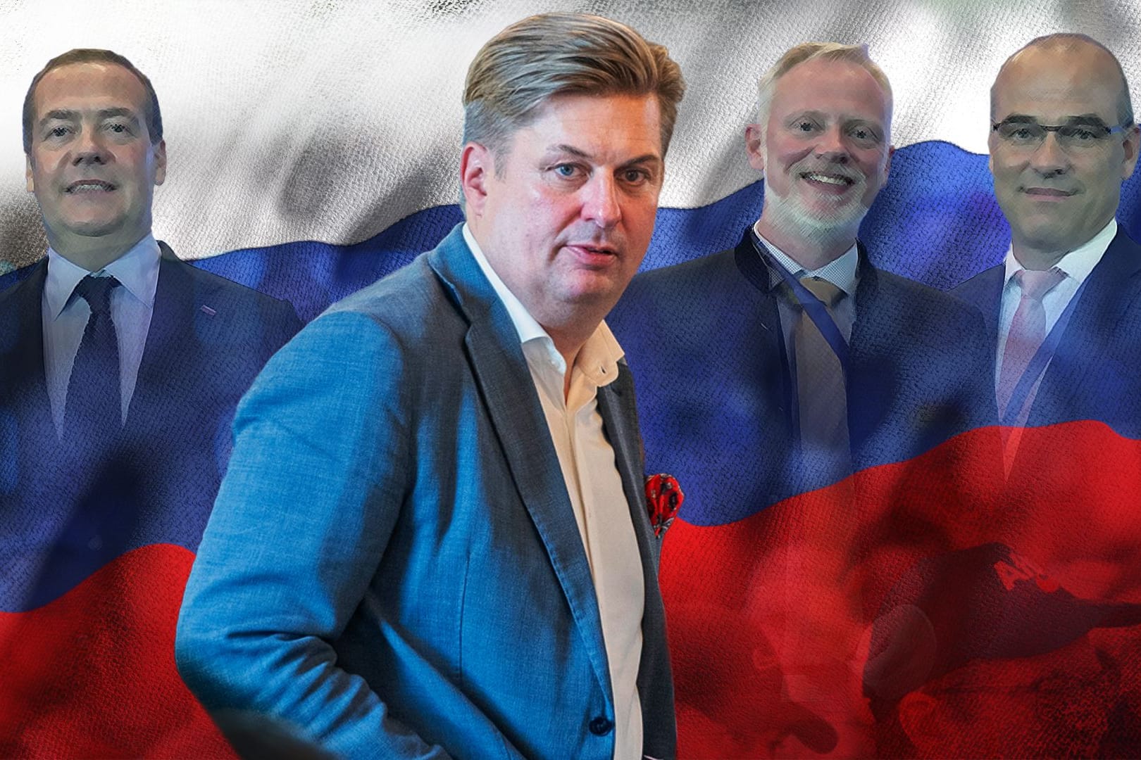 Drei AfD-Politiker auf Reisen in Russland: Zwei trafen sich mit Putin-Lautsprecher Medwedew (l.), einer mit Vertrauten eines Oligarchen.