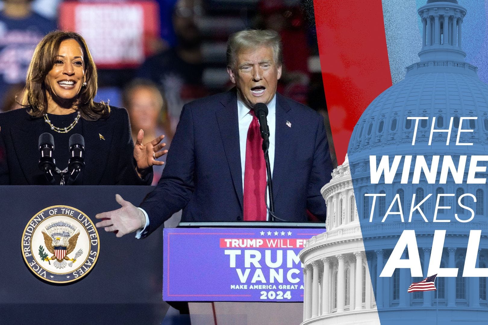 Kamala Harris und Donald Trump absolvierten die letzen Auftritte vor der Wahl.