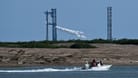 SpaceXs Megarakete "Starship" auf der Starbase in Boca Chica, Texas.