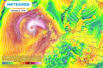 Orkan am Wochenende: Die britischen Inseln werden hart getroffen, in Deutschland steigen die Temperaturen.