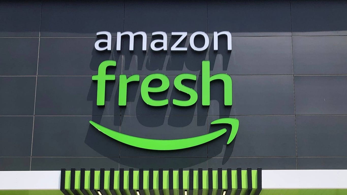 Das Logo von "Amazon Fresh": Der Lieferdienst war 2017 in Hamburg, München und Berlin gestartet.