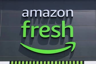 Das Logo von "Amazon Fresh": Der Lieferdienst war 2017 in Hamburg, München und Berlin gestartet.