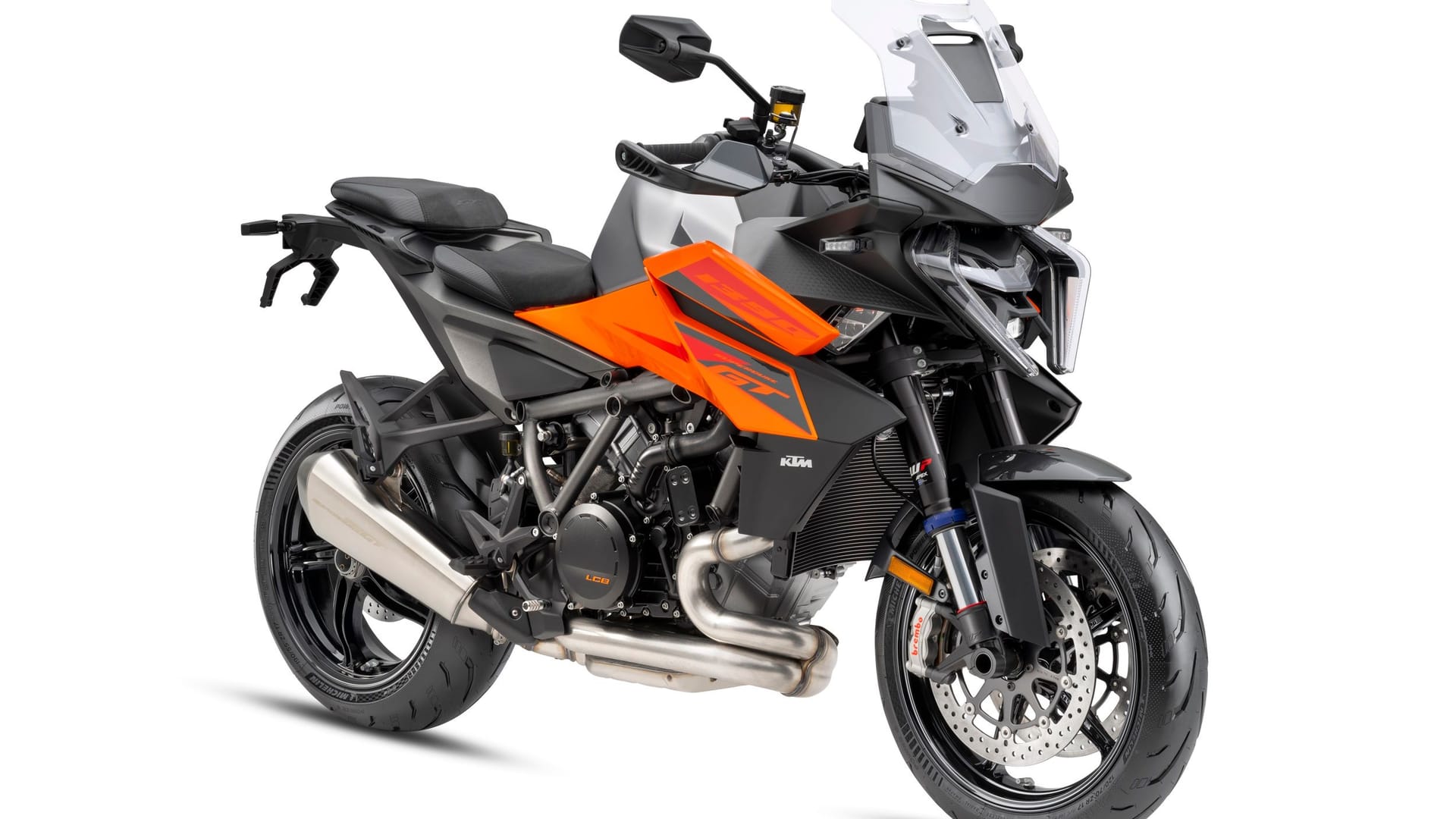 KTM 1390 Super Duke: Angetrieben wird das mit 228 Kilogramm Leergewicht verhältnismäßig leichte Sporttouring-Bike vom neuen V2-Triebwerk mit einer Leistung von 190 PS.