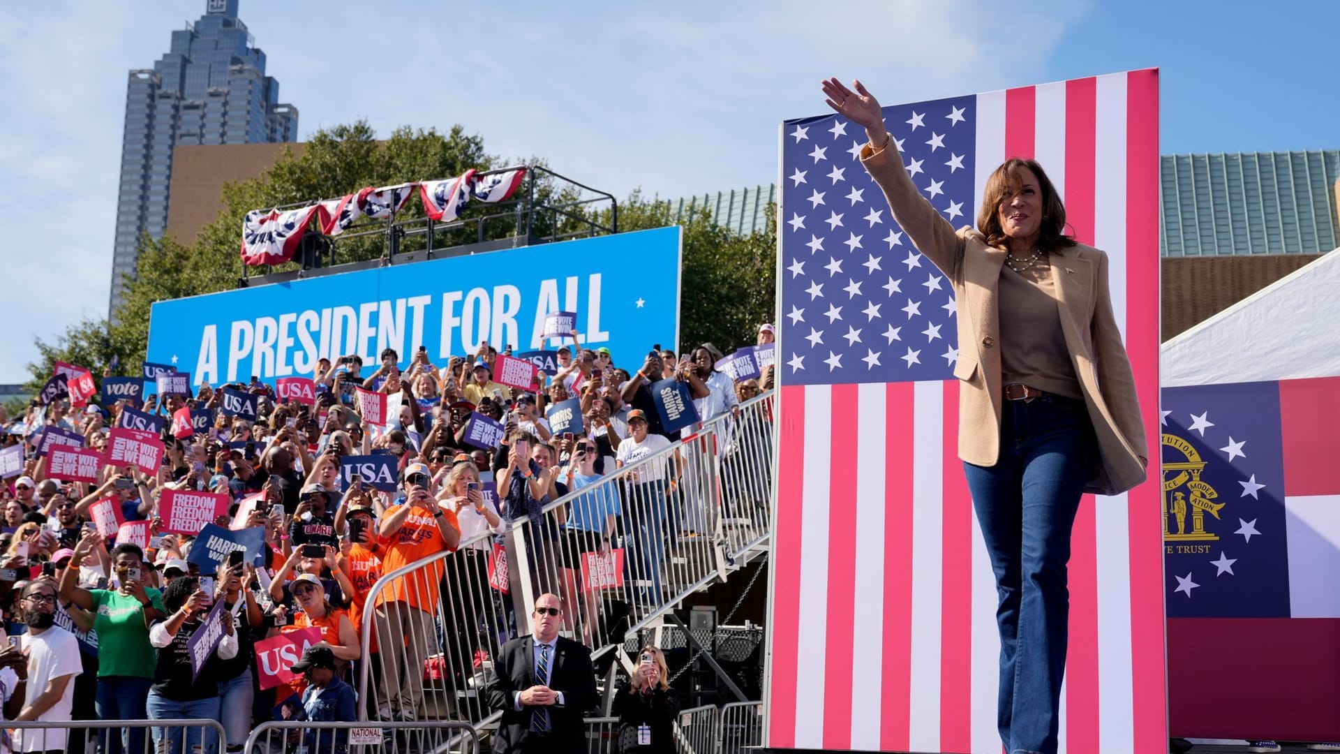 Wahlkampf in den USA - Harris in Georgia