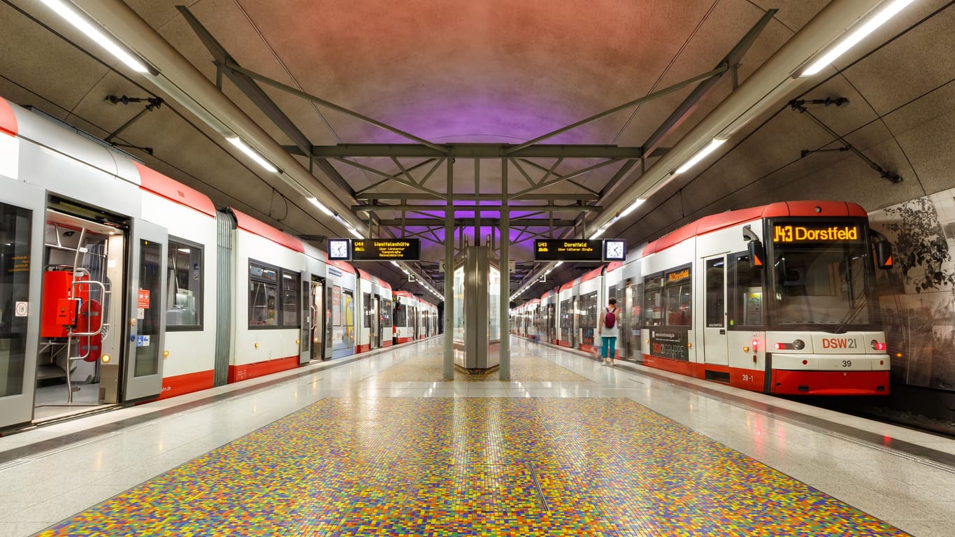 Dortmund Metro Stadtbahn light rail Underground Station Unionstrasse