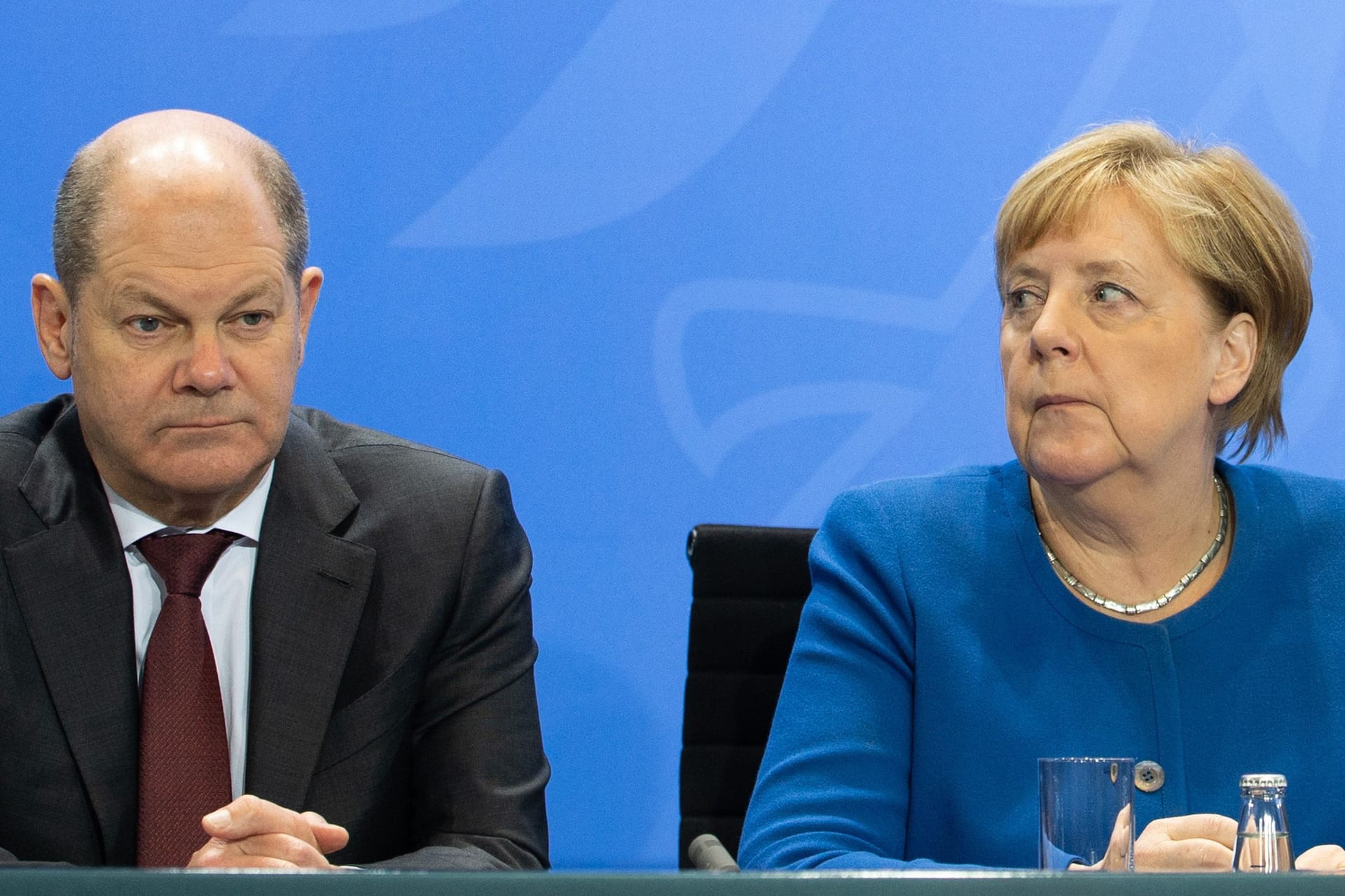 Olaf Scholz und Angela Merkel mussten während der Großen Koalition notgedrungen zusammenarbeiten.