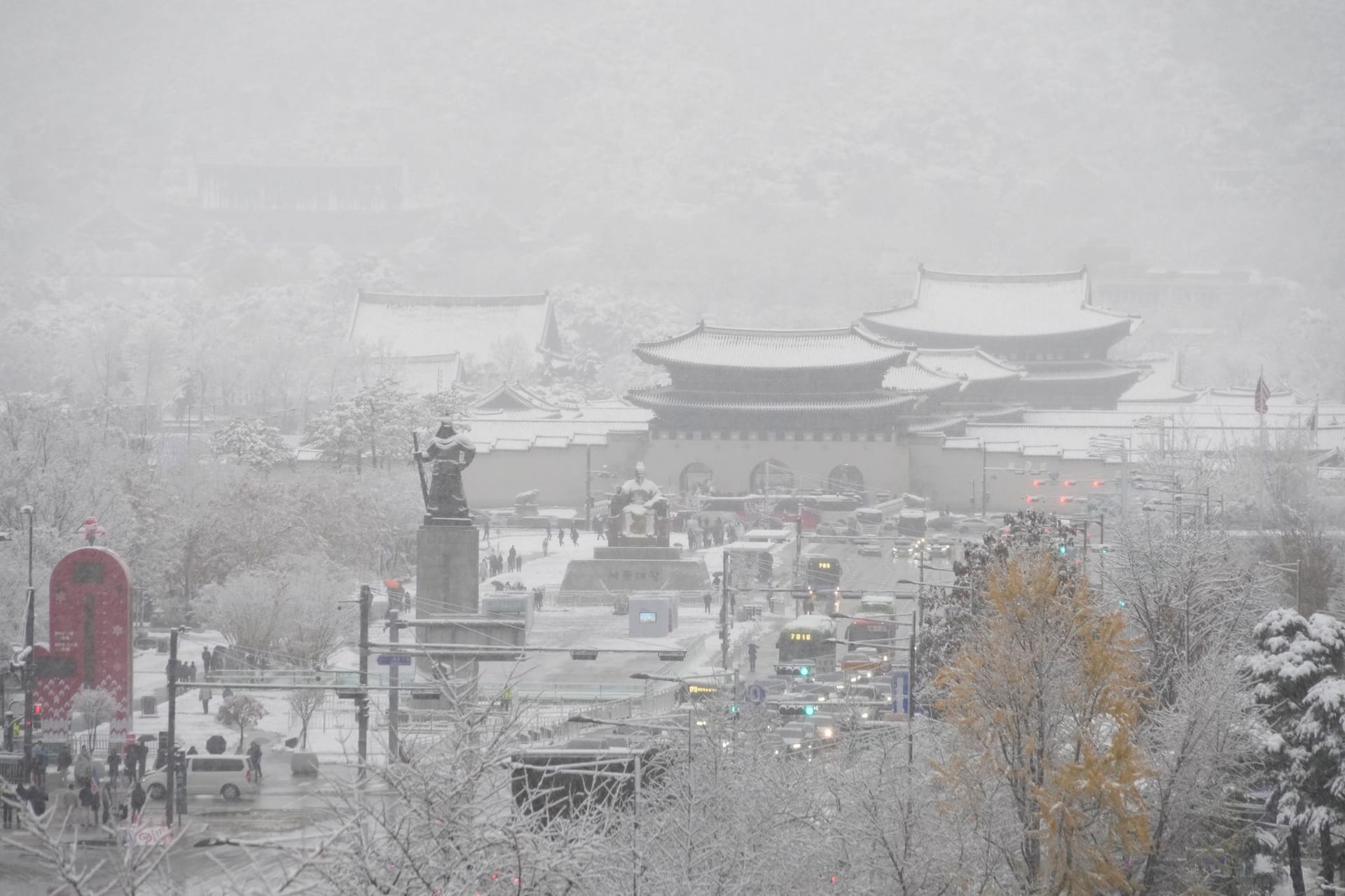 Schnee in Südkorea