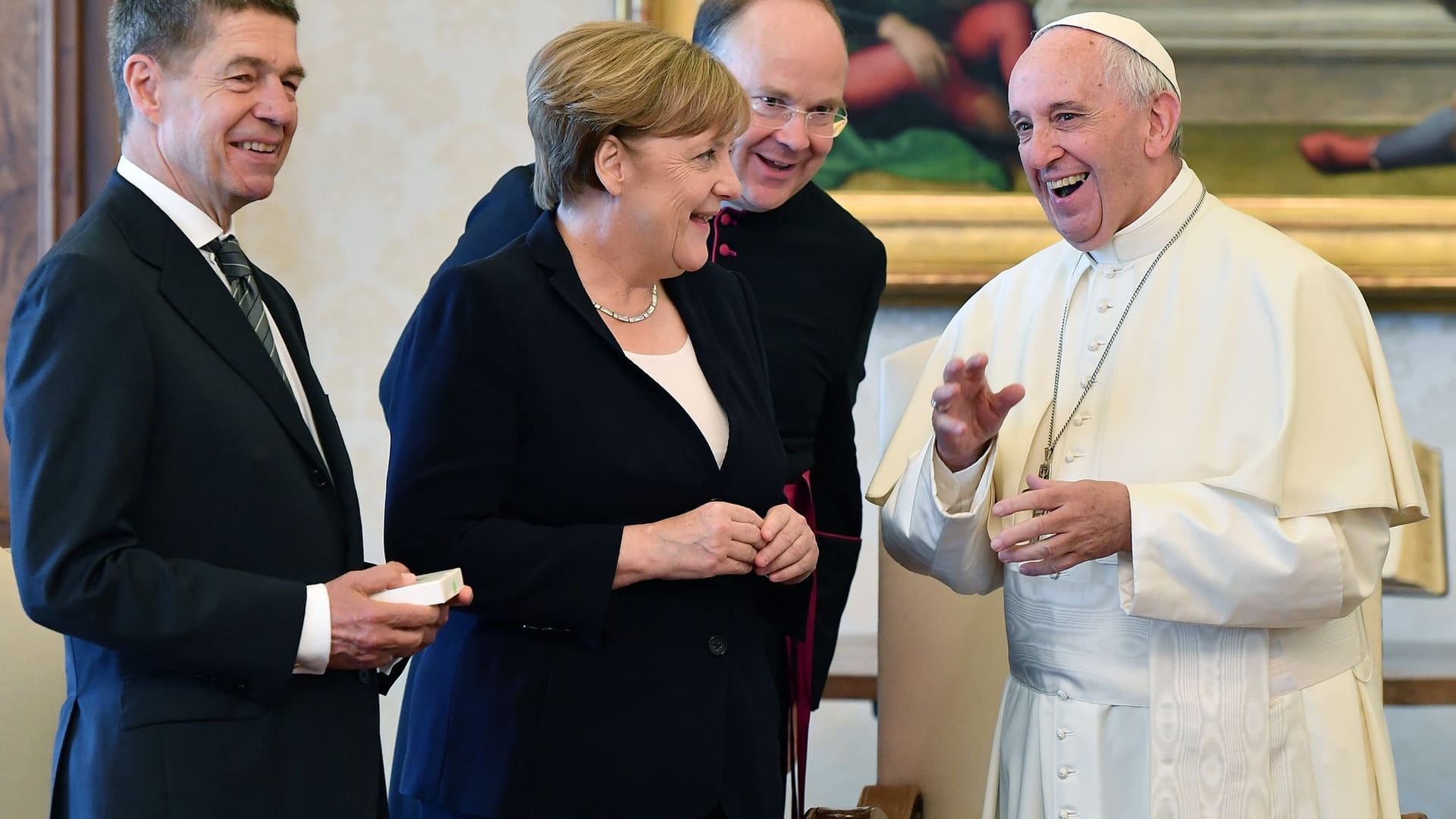 Papst Franziskus und Bundeskanzlerin Merkel