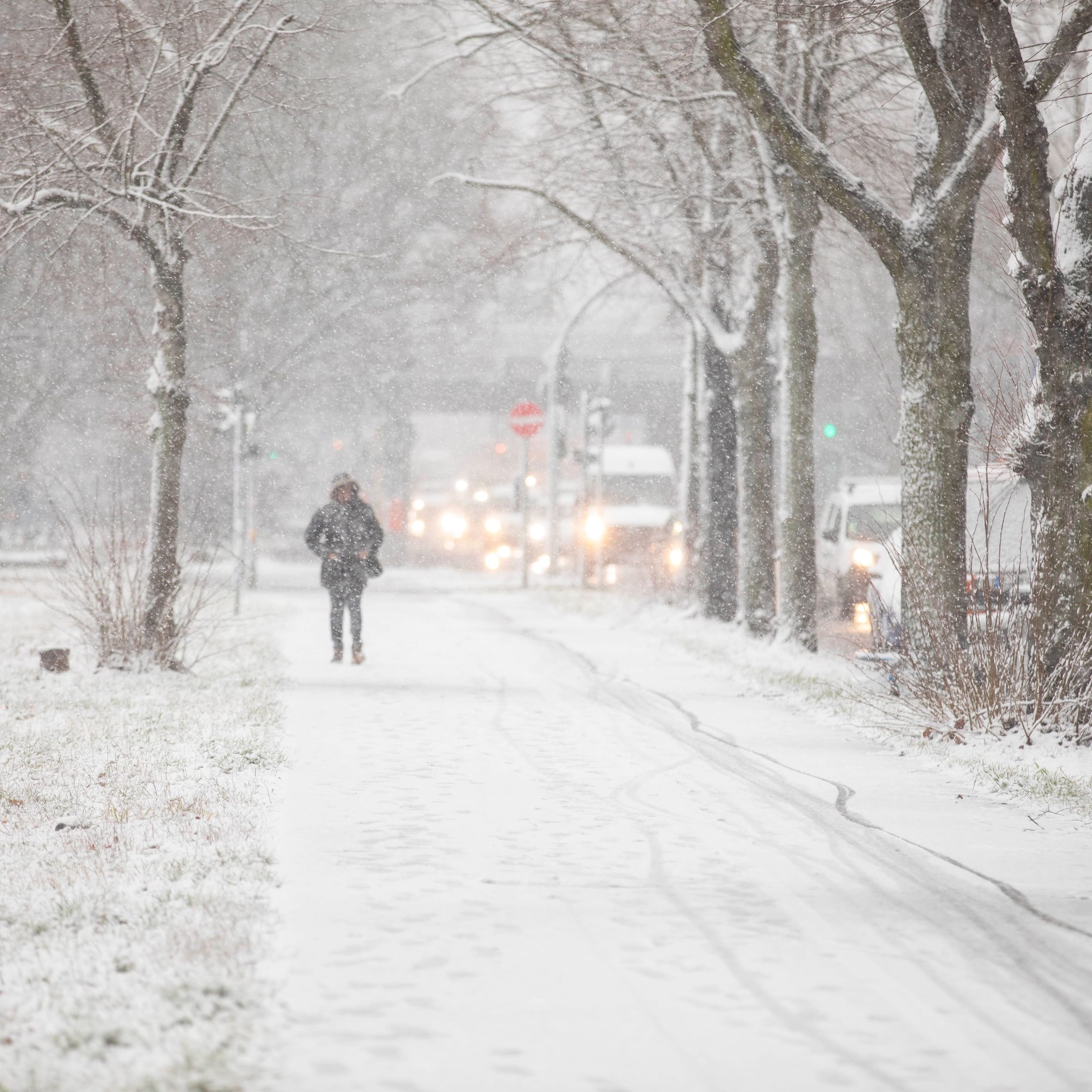 Spaziergänger im Schnee. (Symbolfoto)