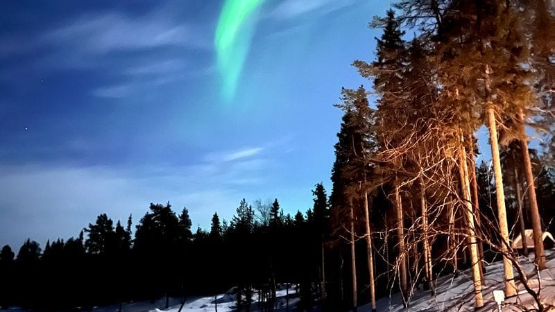 Nordlichter am Nachthimmel: Im Winter sind die Chancen in den Polarregionen groß, das Naturspektakel selbst zu erleben - vor allem im Februar und März.