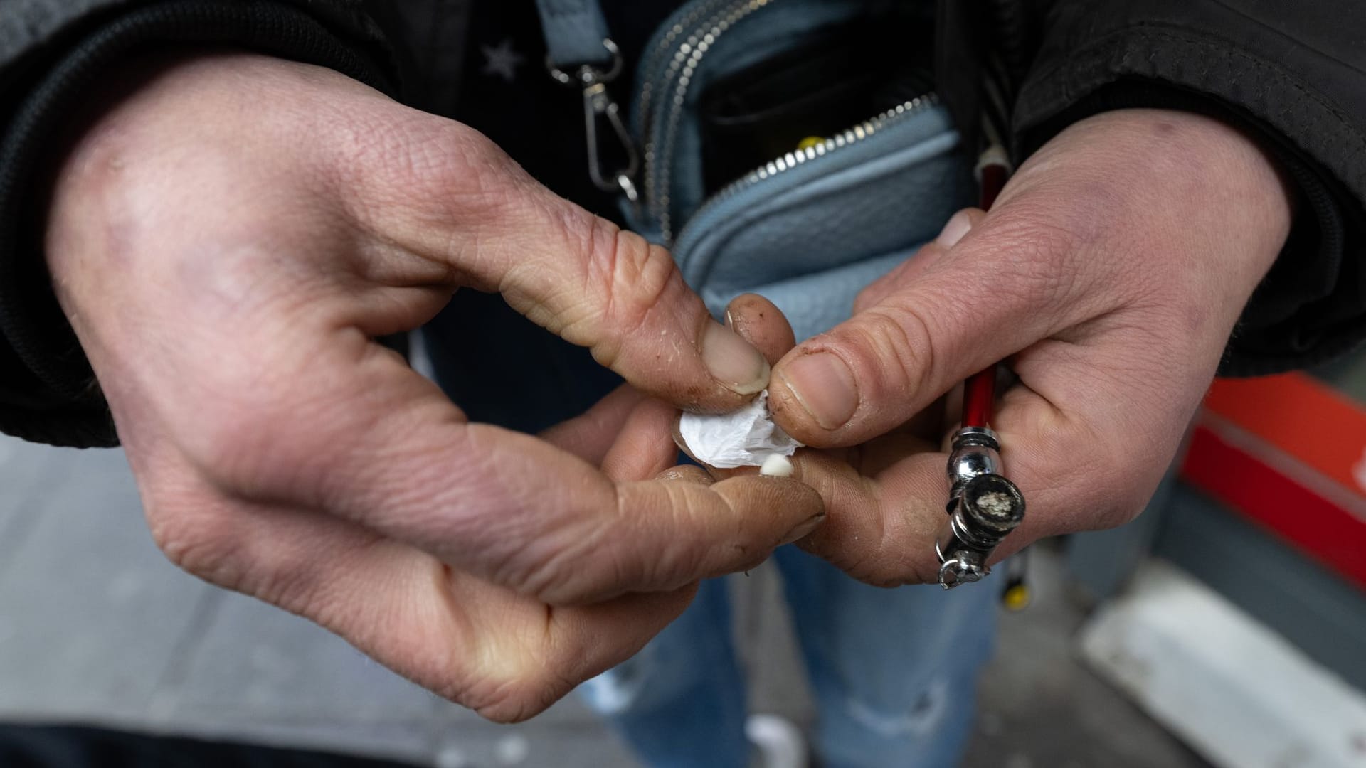Crack-Süchtige in Frankfurt