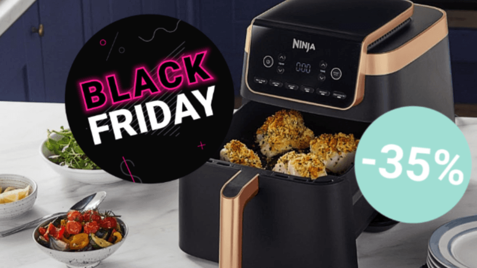 Backen, Braten, Grillen und mehr: Greifen Sie heute am Black Friday zu und holen Sie sich einen der begehrten Airfryer von Ninja für weniger als 100 Euro.