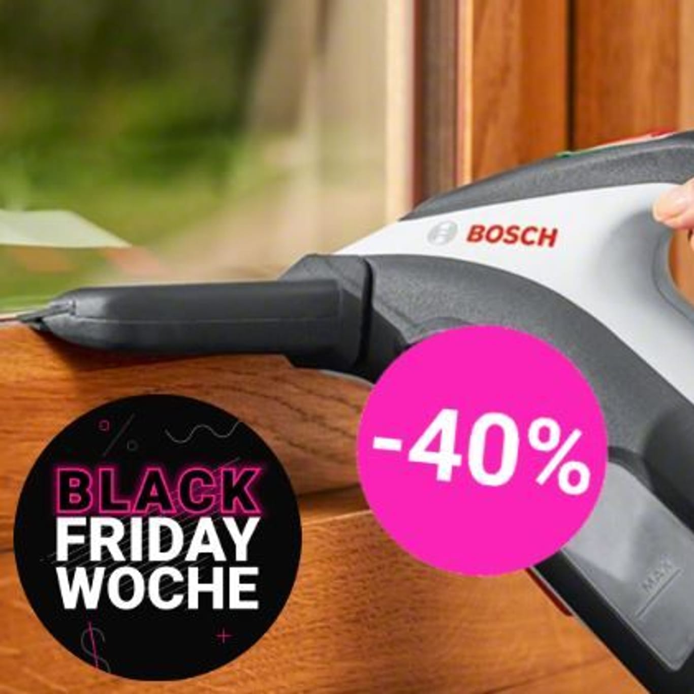 Amazon bietet den praktischen Akku-Fenstersauger von Bosch zum Black Friday mit einem Rabatt von fast 40 Prozent an.