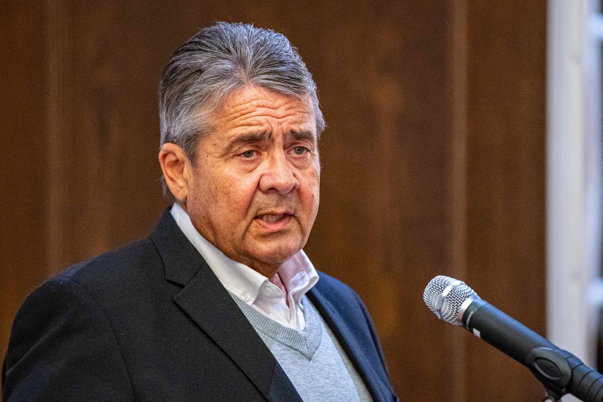 Sigmar Gabriel bei einem Vortrag des Lions Club Bad Essen.