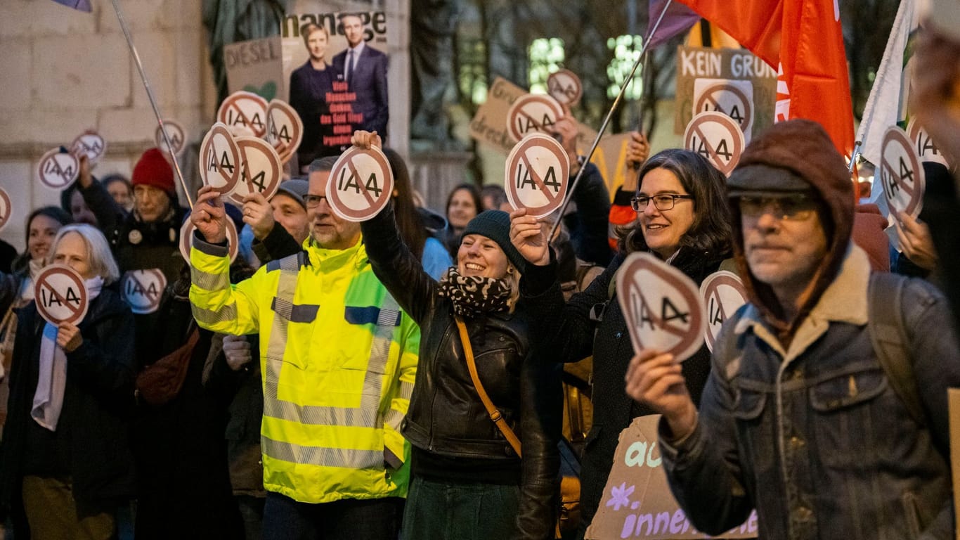 Protest gegen die IAA am Dienstag in München.