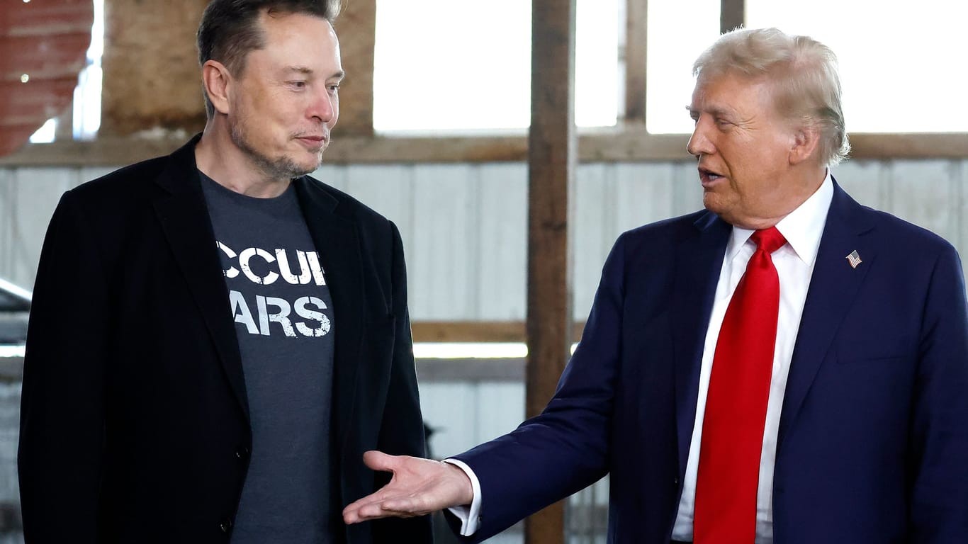 Donald Trump und Elon Musk: Beide Männer hielten im US-Wahlkampf fest zusammen.