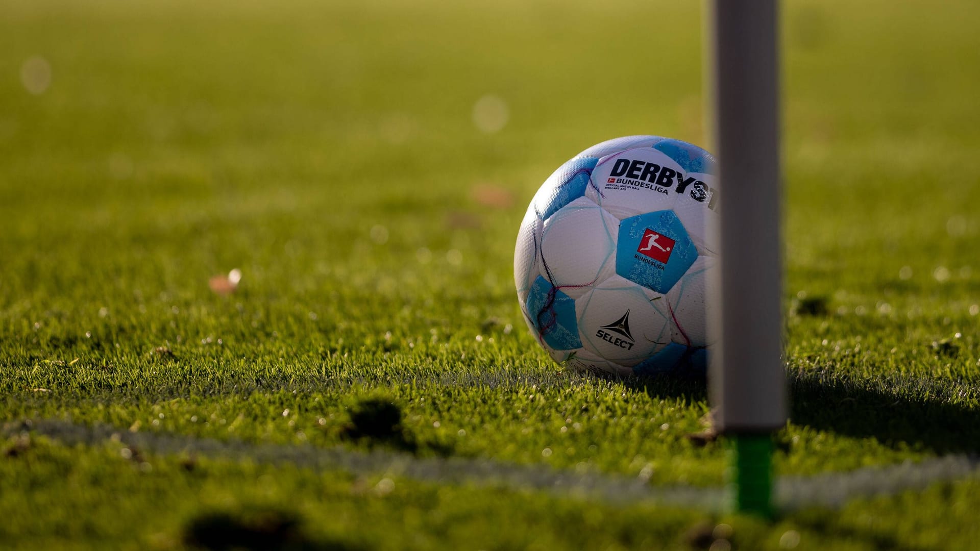 Ein Ball auf einem Fußballplatz: In der Oberliga kam es zu einem Eklat in Rudolstadt (Thüringen).