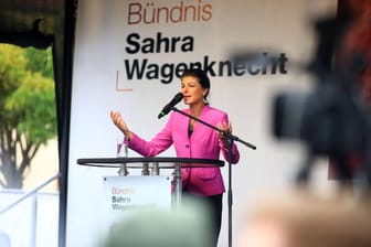 Sahra Wagenknecht auf Wahlkampftour (Archivbild): Das BSW will bei der Bürgerschaftswahl in Hamburg antreten.