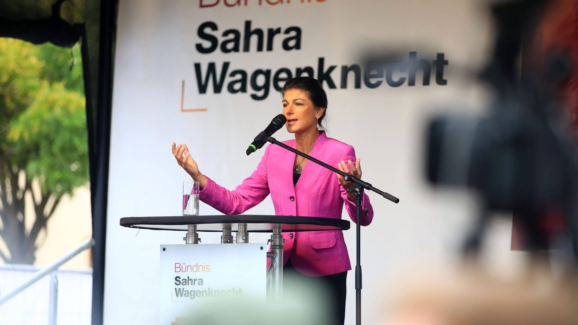 Sahra Wagenknecht auf Wahlkampftour (Archivbild): Das BSW will bei der Bürgerschaftswahl in Hamburg antreten.